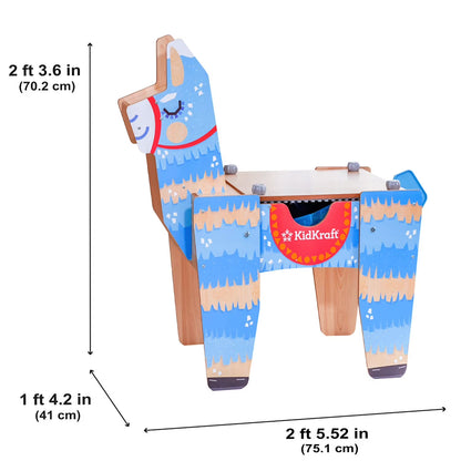 Llama Pinata Building Bricks Table with 50 Blocks
