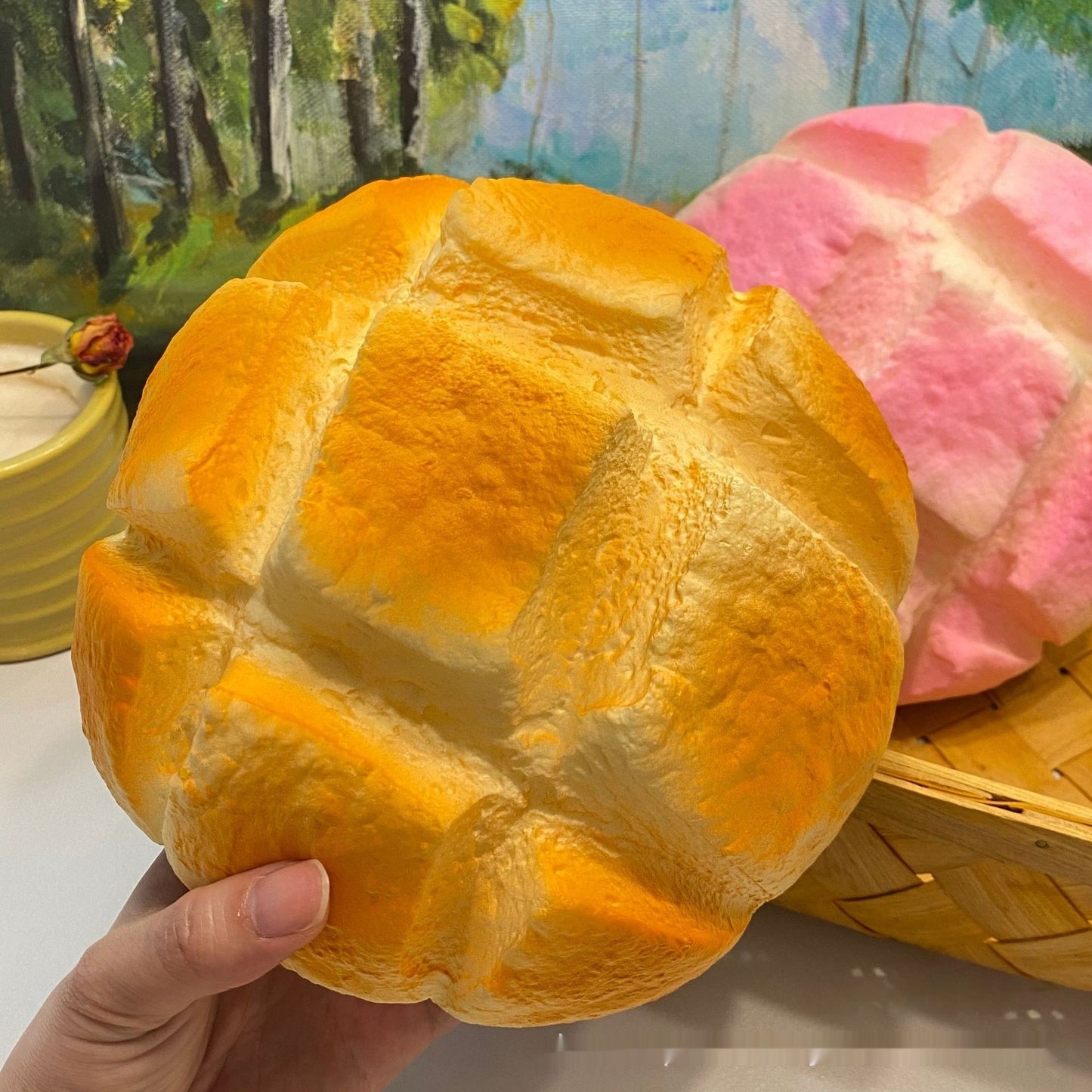 Slow Rebound Large Pineapple Bread Internet Celebrity Super Large Lava Bread Milk Flavor Super Soft Rebound Super Slow