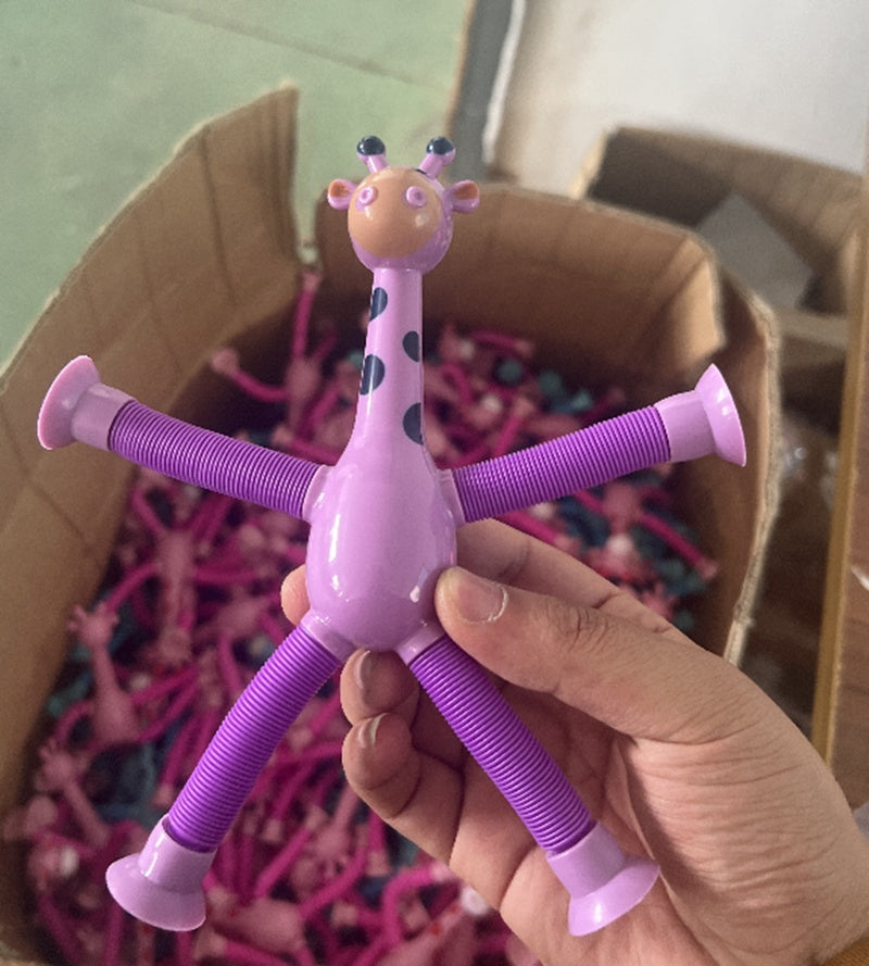 Giraffe Tubes Sensory Toys Novelty Spring Fidget Toy Stretch Tube Stress Relief Toy