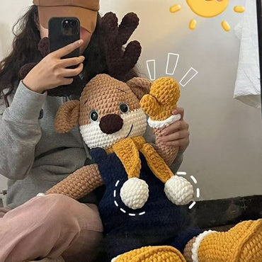 Chunky Yarn Crochet Fawn DIY Craft Kit - LJ Enterprise