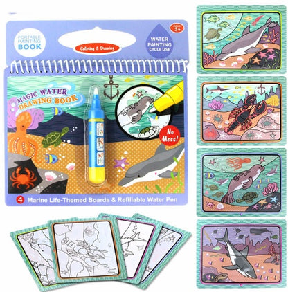 Children's Picture Books Water Painting Can Be Used Repeatedly  Water Sketch Book Kindergarten Painting Water Album Eight Bags