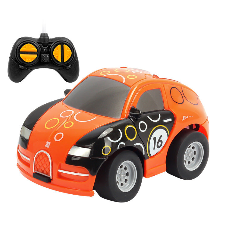 Mini Cartoon Electric Remote Control Cute Four-way Wireless Remote Control Toy Car