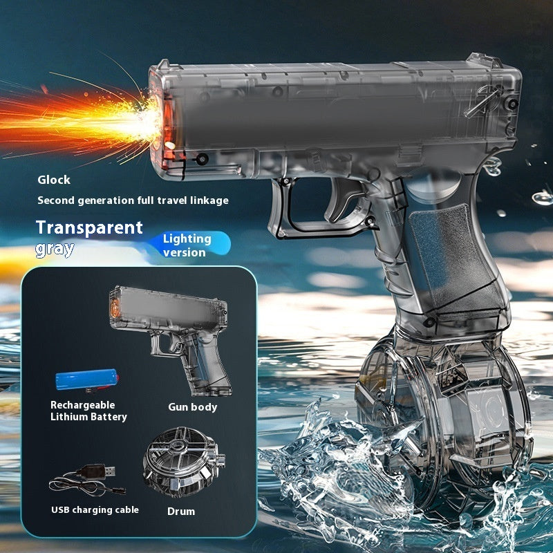 New Ice Mouse Ice Explosion Electric Water Gun Children's High-speed Continuous Hair Linkage Reloading Large Capacity Water Pistols Toy - LJ Enterprise