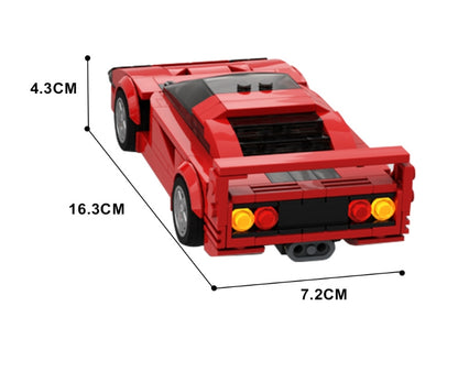 Ferrari F40 Super Sports Car Model MOC-104559 Small Particles Compatible Assembling Building Blocks