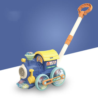 Children's Outdoor Hand Push Bubble Machine Electric Light Music
