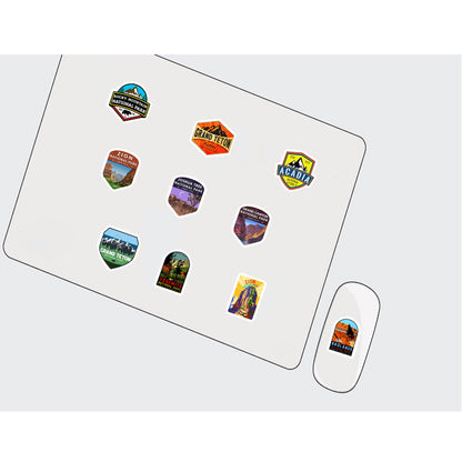 50 Pieces National Park Stationery Stickers Computer Cellphone Luggage Stickers