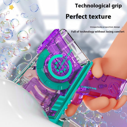Bubble Gun Mechanical Transparent Light Automatic Bubble Toy
