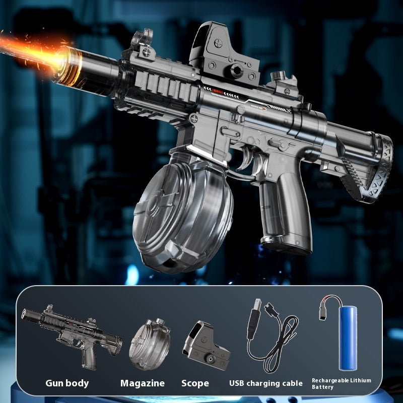 New Ice Mouse Ice Explosion Electric Water Gun Children's High-speed Continuous Hair Linkage Reloading Large Capacity Water Pistols Toy - LJ Enterprise