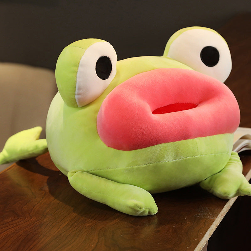 Big mouth frog plush toy doll