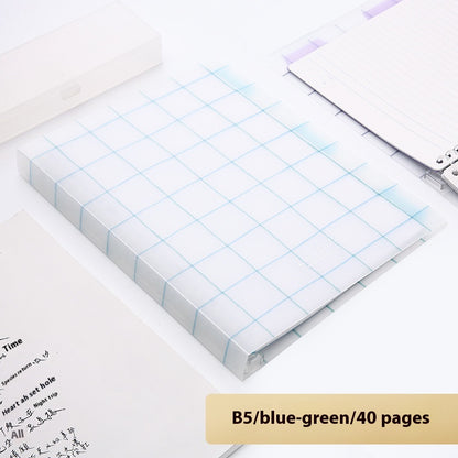 Loose Spiral Notebook Shell Pastel Cookie Soft Light Refill B5 Plaid Impression A5