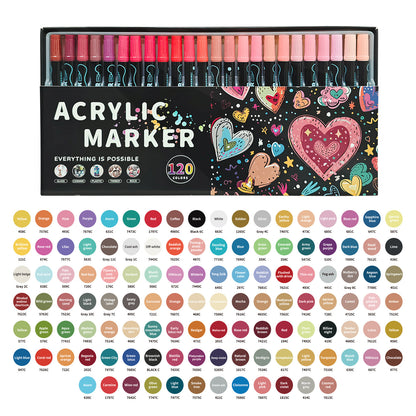 Household Stackable Dual-Tip Acrylic Markers