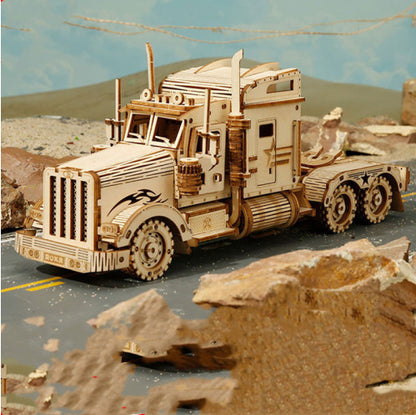 3D Wooden Puzzle Train Model DIY Wooden Train Toy Mechanical Train Model Kit Assembly Model Home Decoration Crafts - LJ Enterprise