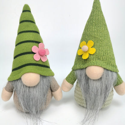 Green Spring Doll Ornaments St Patrick's Day Cloth Handmade