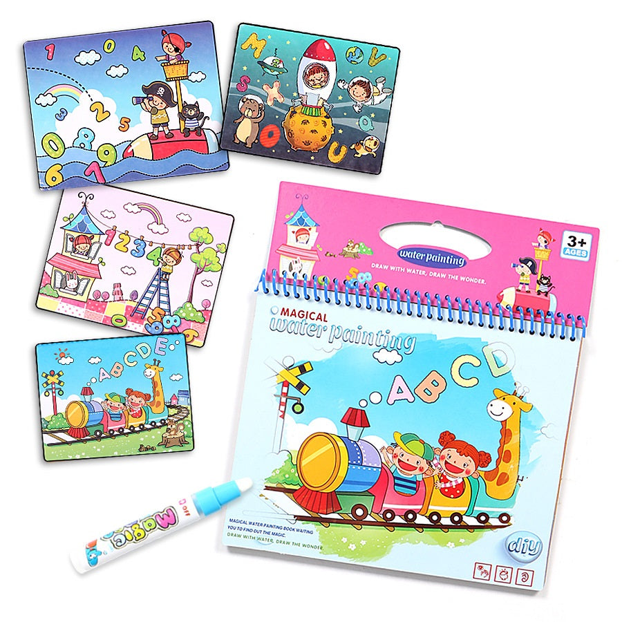 Early Education Clear Water Painting L Digital English Anime Water Album Graffiti Water Painting Book Color Applying Books