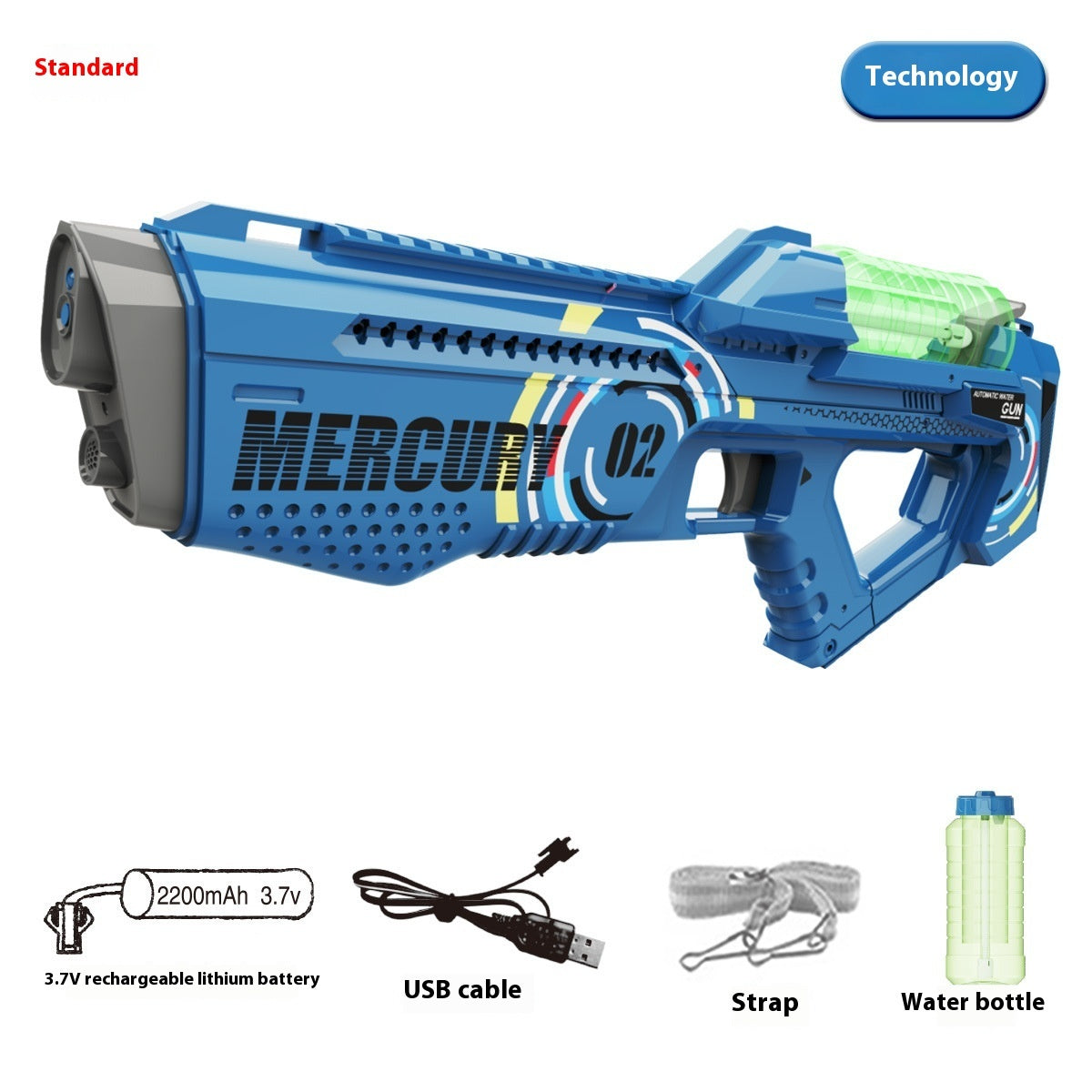 Mercury M2 Electric Automatic Continuous Hair Space Water Gun - LJ Enterprise