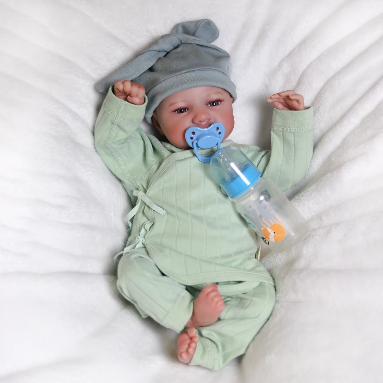 Reborn Newborn Baby Dolls Vinyl Silicone Realistic Toddler Doll Handmade Soft Body Baby Gift