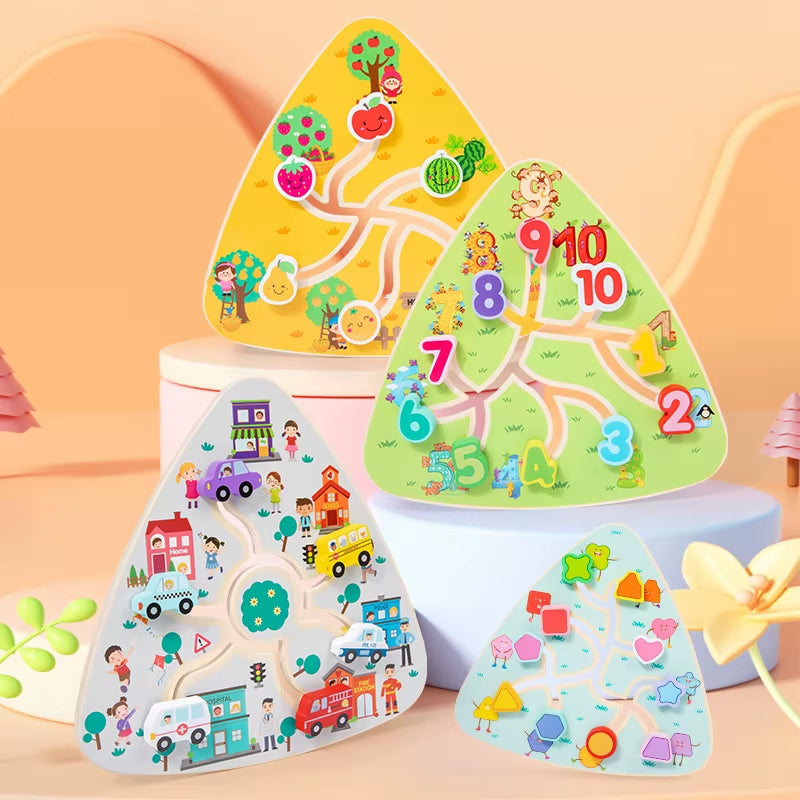 Traffic Walking Maze Toy Numbers Track Maze Activity Board 