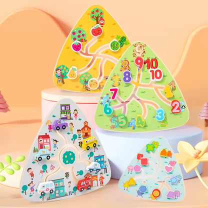 Traffic Walking Maze Toy Numbers Track Maze Activity Board 