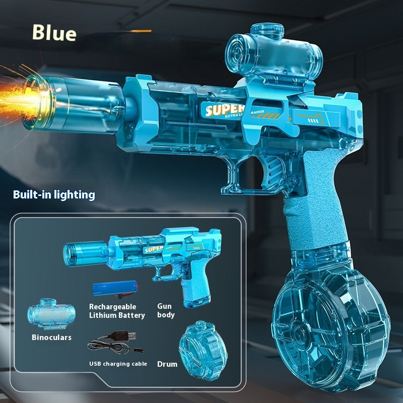 New Ice Mouse Ice Explosion Electric Water Gun Children's High-speed Continuous Hair Linkage Reloading Large Capacity Water Pistols Toy - LJ Enterprise