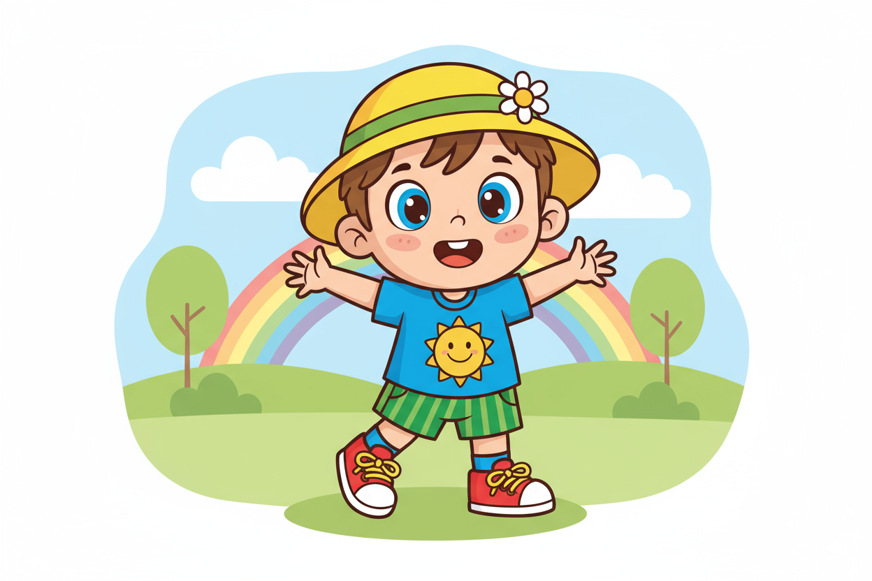 a three to five year of cartoon kid