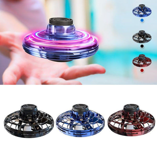 Mini Fingertip Gyro Interactive Decompression Toy Drone LED UFO Type Flying Helicopter Spinner Toy Kids - LJ Enterprise