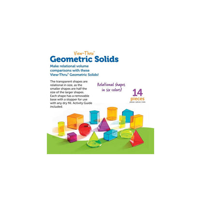 View-Thru Geometric Solids Classroom Must Haves, Ages 8+