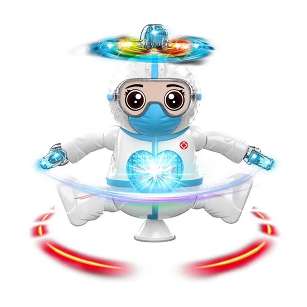 Anti-epidemic Hero Robot With Acousto  Optic Infrared Automatic Dancing Toy