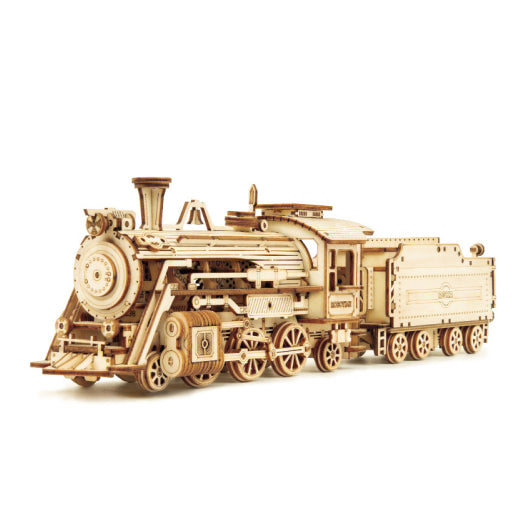 3D Wooden Puzzle Train Model DIY Wooden Train Toy Mechanical Train Model Kit Assembly Model Home Decoration Crafts - LJ Enterprise