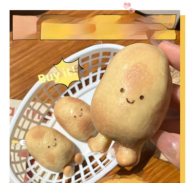 Cute Good-looking Super Soft Sticky Mimic Silicone Feel Flat For Small Decompression Toy