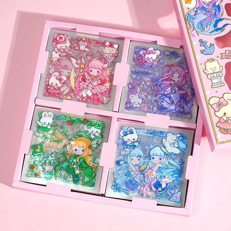 Twelve Constellation Stickers 00 Pieces Non-repeated Waterproof Goo Card Stickers Notebook Gift Box
