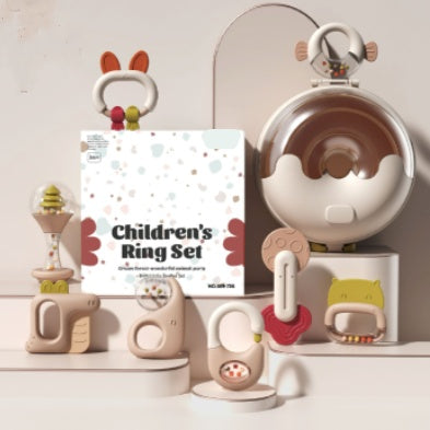 Baby Hand Rattle Toy Tooth Glue Can Be Boiled To Soothe