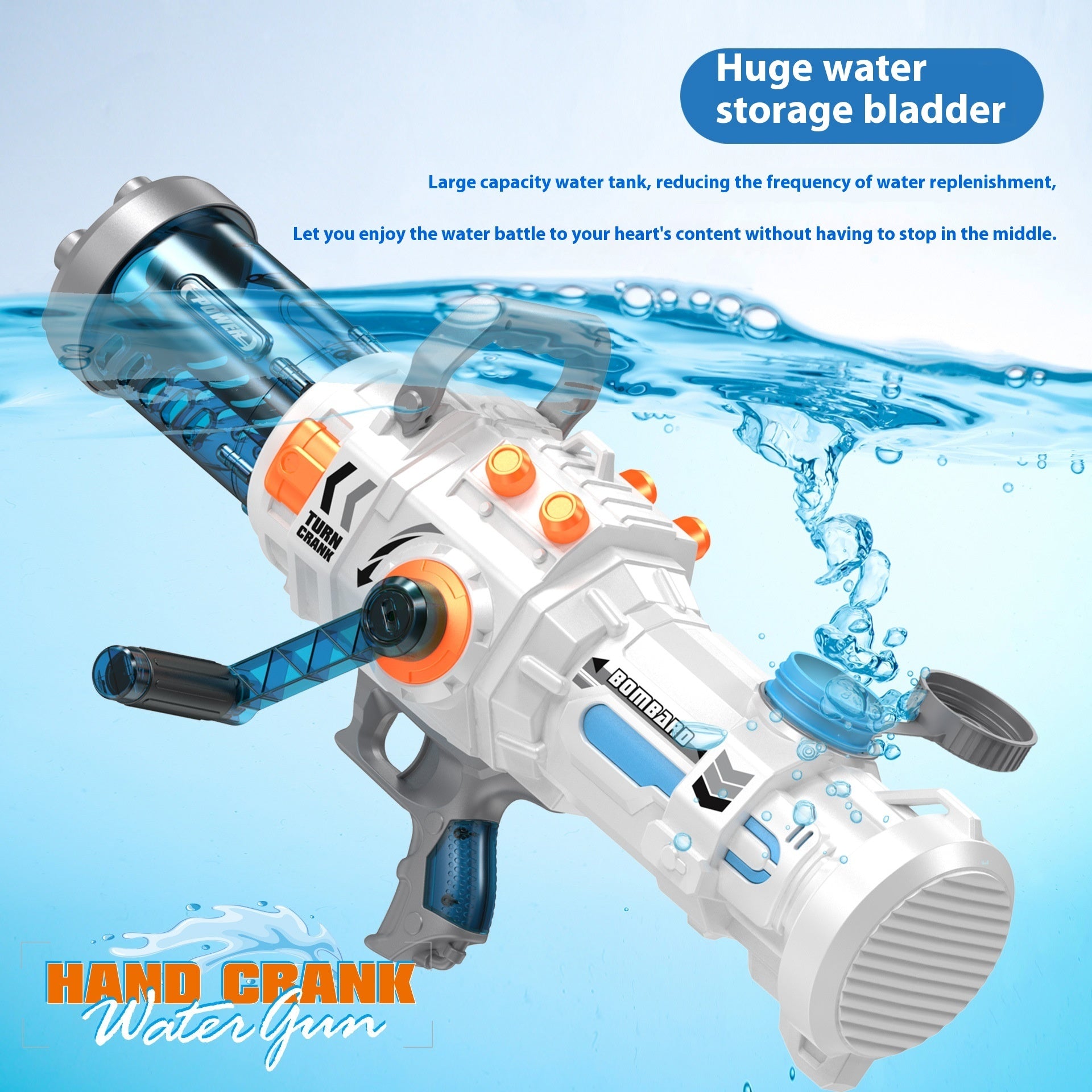 Continuous Hand-cranking Gatling Water Gun - LJ Enterprise