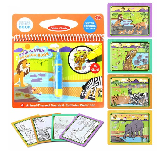 Children's Picture Books Water Painting Can Be Used Repeatedly  Water Sketch Book Kindergarten Painting Water Album Eight Bags