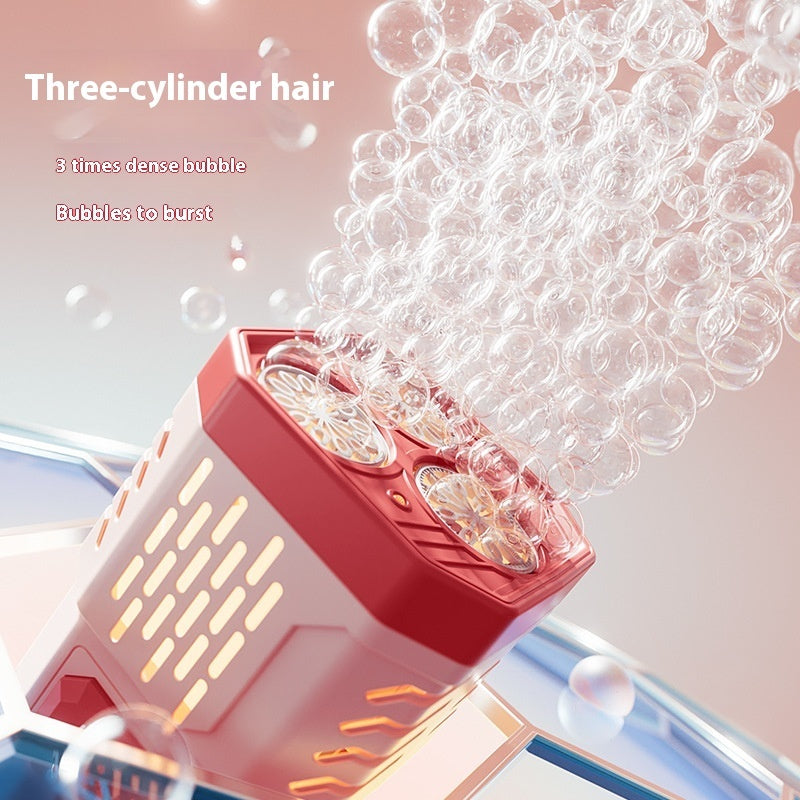 Three-cylinder Bubble Machine 36-hole Automatic Handheld Bubble Toy
