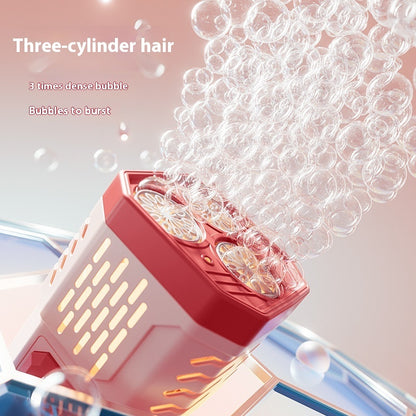 Three-cylinder Bubble Machine 36-hole Automatic Handheld Bubble Toy