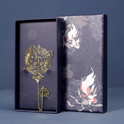 Twelve Constellations Series Metal Bookmark Brass Hollowed Out