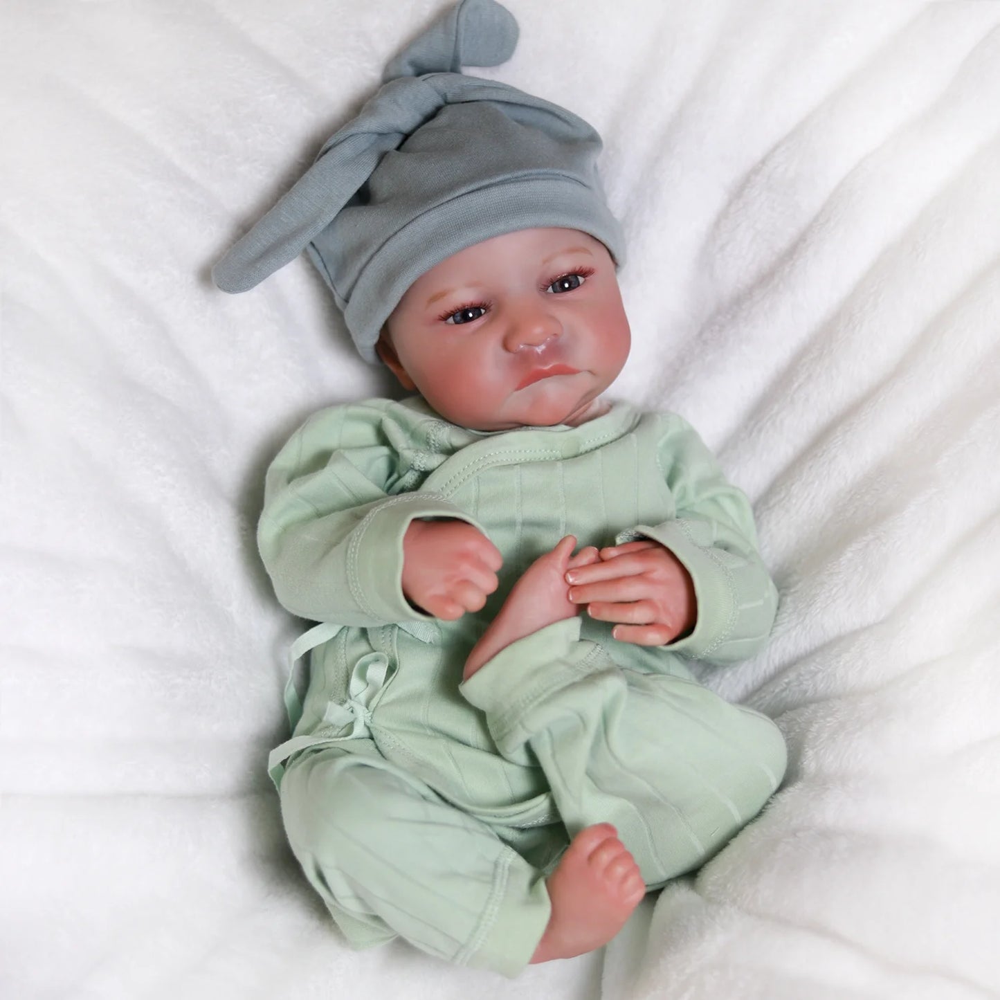 Reborn Newborn Baby Dolls Vinyl Silicone Realistic Toddler Doll Handmade Soft Body Baby Gift