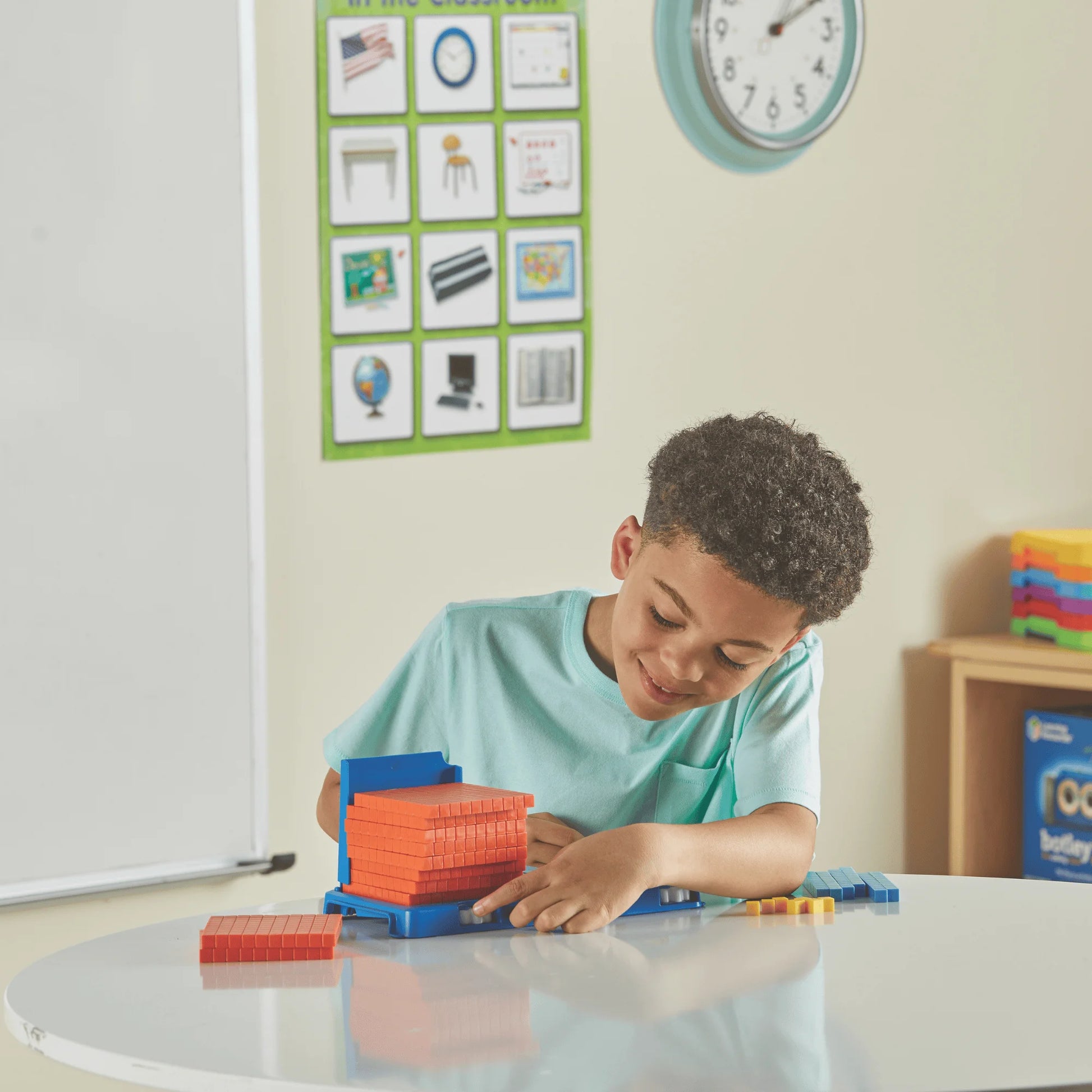 Place Value Frame with Base Ten Blocks, Math Manipulatives for Elementary School