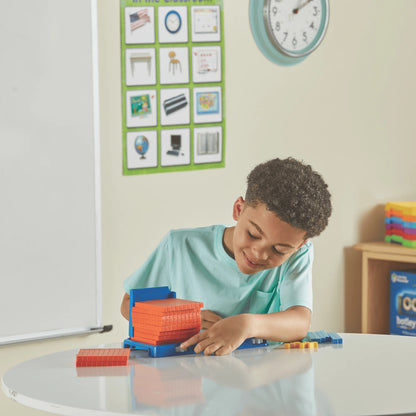 Place Value Frame with Base Ten Blocks, Math Manipulatives for Elementary School