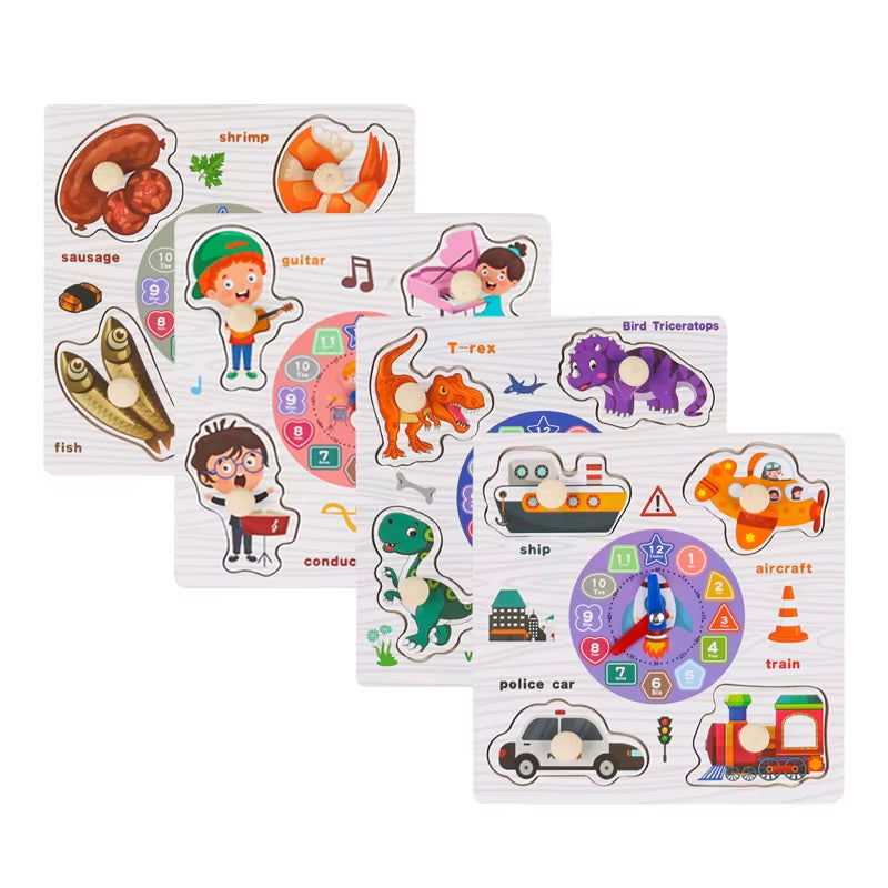  Exploring Cognitive Development Small Clock - Shaped Gripping Board, Innovative Sensory Stimulation Toy 