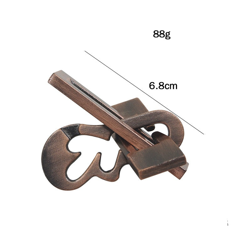 Alloy Unlock Ring Nostalgic Magic Educational Toy Intelligence Knot Storage Box Dulcimer Lock