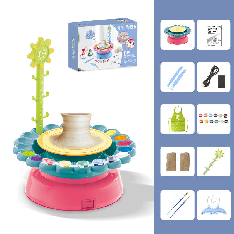 Electric Pottery Clay Machine Tools Pottery Art Machine Children's Toy Set - LJ Enterprise