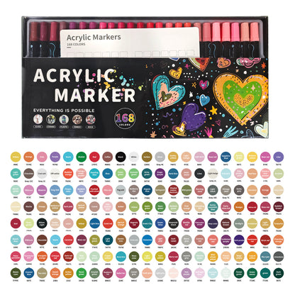 Household Stackable Dual-Tip Acrylic Markers