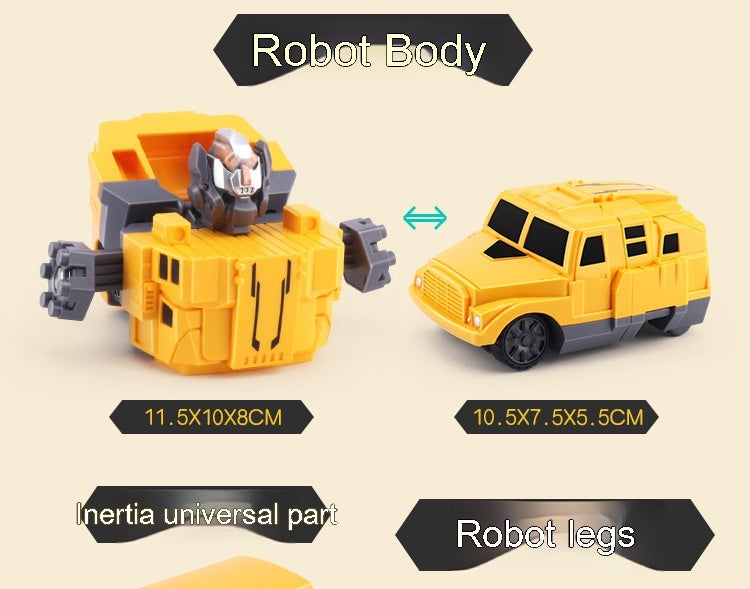 Children's Magnetic Inertia Variety Toy Robot Assembly Transformer Toy Car