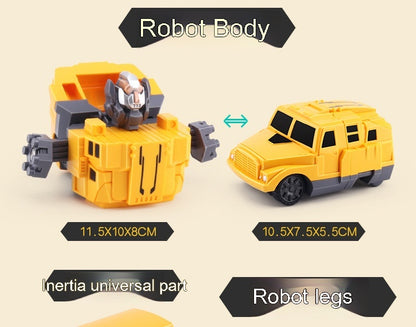 Children's Magnetic Inertia Variety Toy Robot Assembly Transformer Toy Car