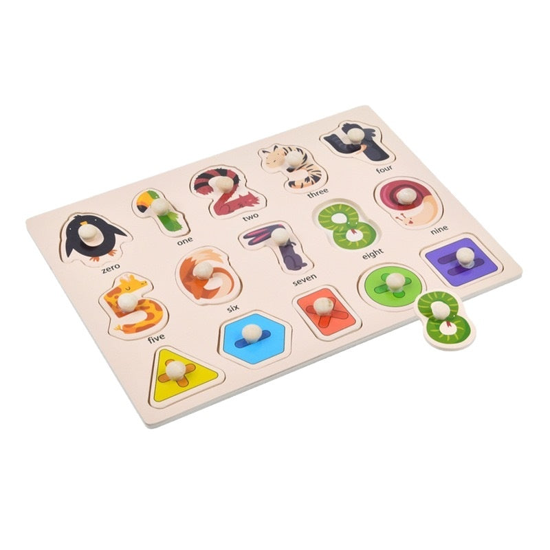 Hand-grab Board Puzzle Building Blockseducational Toys For Infants And Toddlers