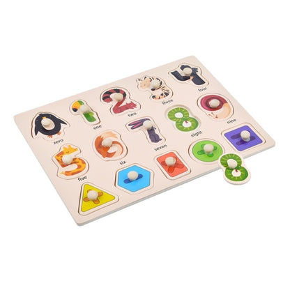 Hand-grab Board Puzzle Building Blockseducational Toys For Infants And Toddlers