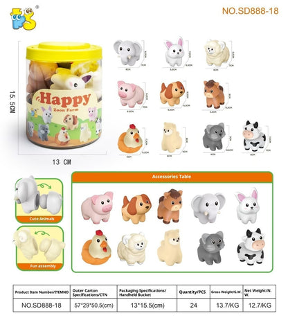 Children's Early Education Dinosaur Matching Toy Farm Animal Color Pattern