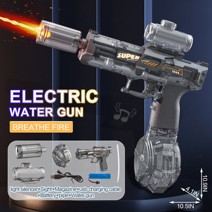 New Ice Mouse Ice Explosion Electric Water Gun Children's High-speed Continuous Hair Linkage Reloading Large Capacity Water Pistols Toy - LJ Enterprise
