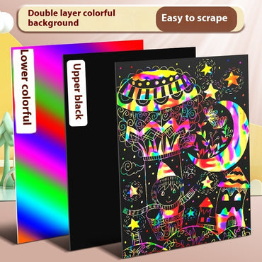 Children's Color Graffiti Paper Scraping Painting Books